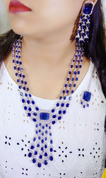 Indian Handmade CZ Bridal Necklace Earrings, Bollywood AD Jewelry Set, Indian AD Jewelry, Wedding CZ Necklace. CZ Earring, Pakistani AD Jewelry