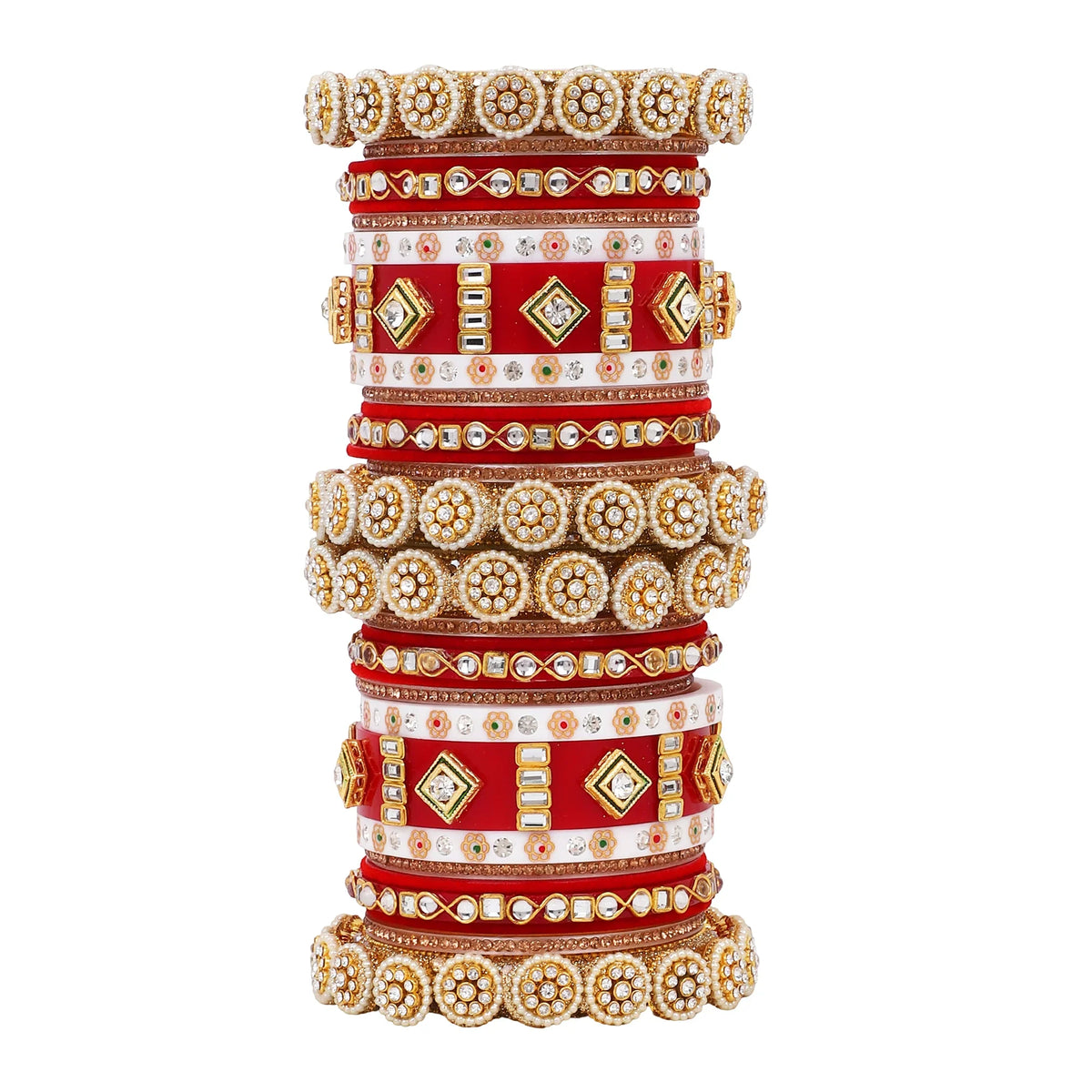 Traditional Rajwadi Chura with Pacheli Kada | Rajasthani Bridal Bangles Set | Indian Wedding Jewelry