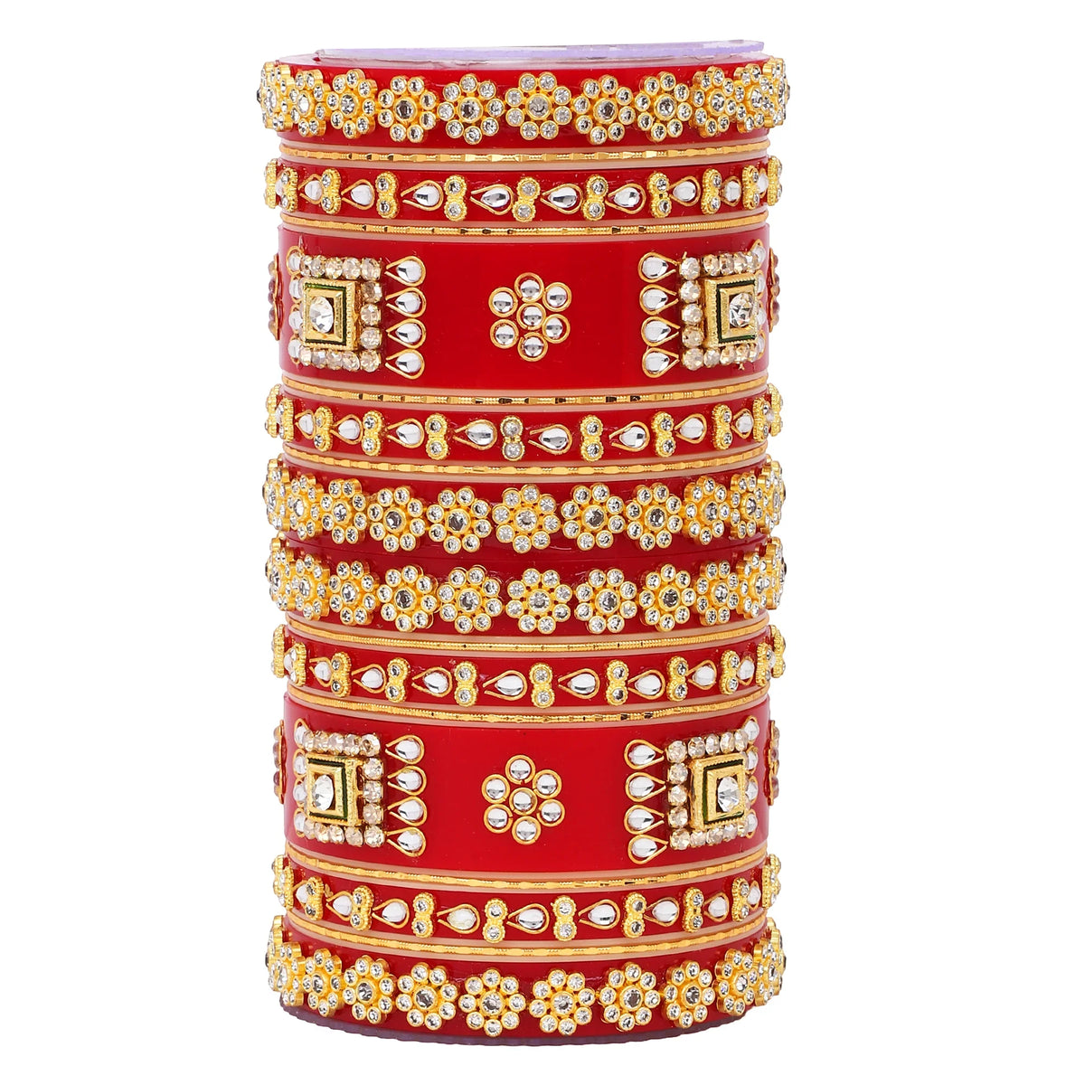 Rajwadi Bridal Chura with Pearl Kada | Royal Wedding Bangles Set | Traditional Indian Bridal Jewelry