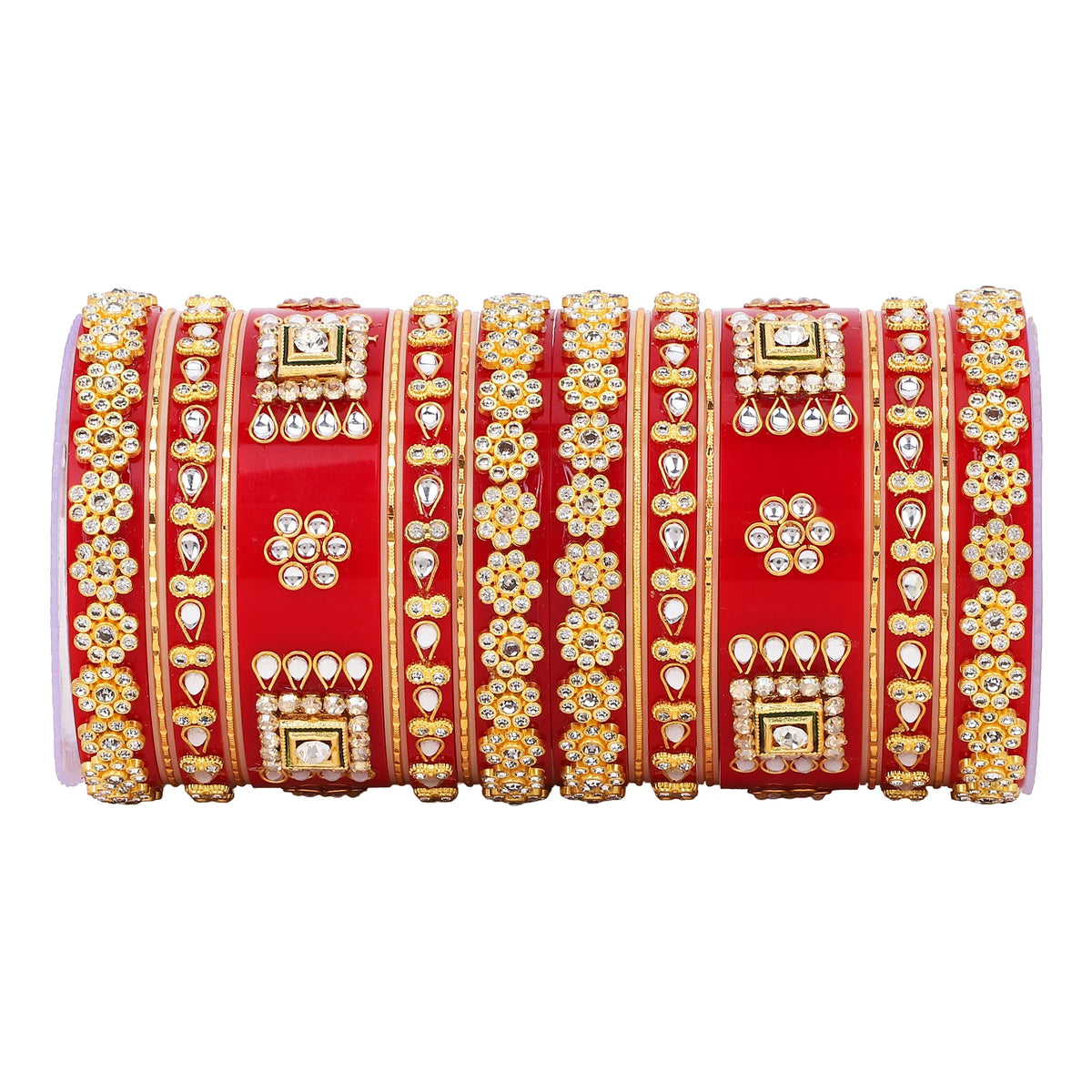 Rajwadi Bridal Chura with Pearl Kada | Royal Wedding Bangles Set | Traditional Indian Bridal Jewelry