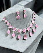 Indian Cubic Zirconia Bridal Jewellery Set, AD Necklace Earrings, Cz Earring, AD Necklace, Wedding Jewelry CZ, CZ Necklace