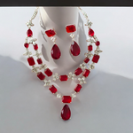 Elegant Wedding AD Necklace Earring set, Bridal AD Necklace, AD earring, CZ Necklace, Bollywood Jewelry Set, Pakistani AD Jewelry Set