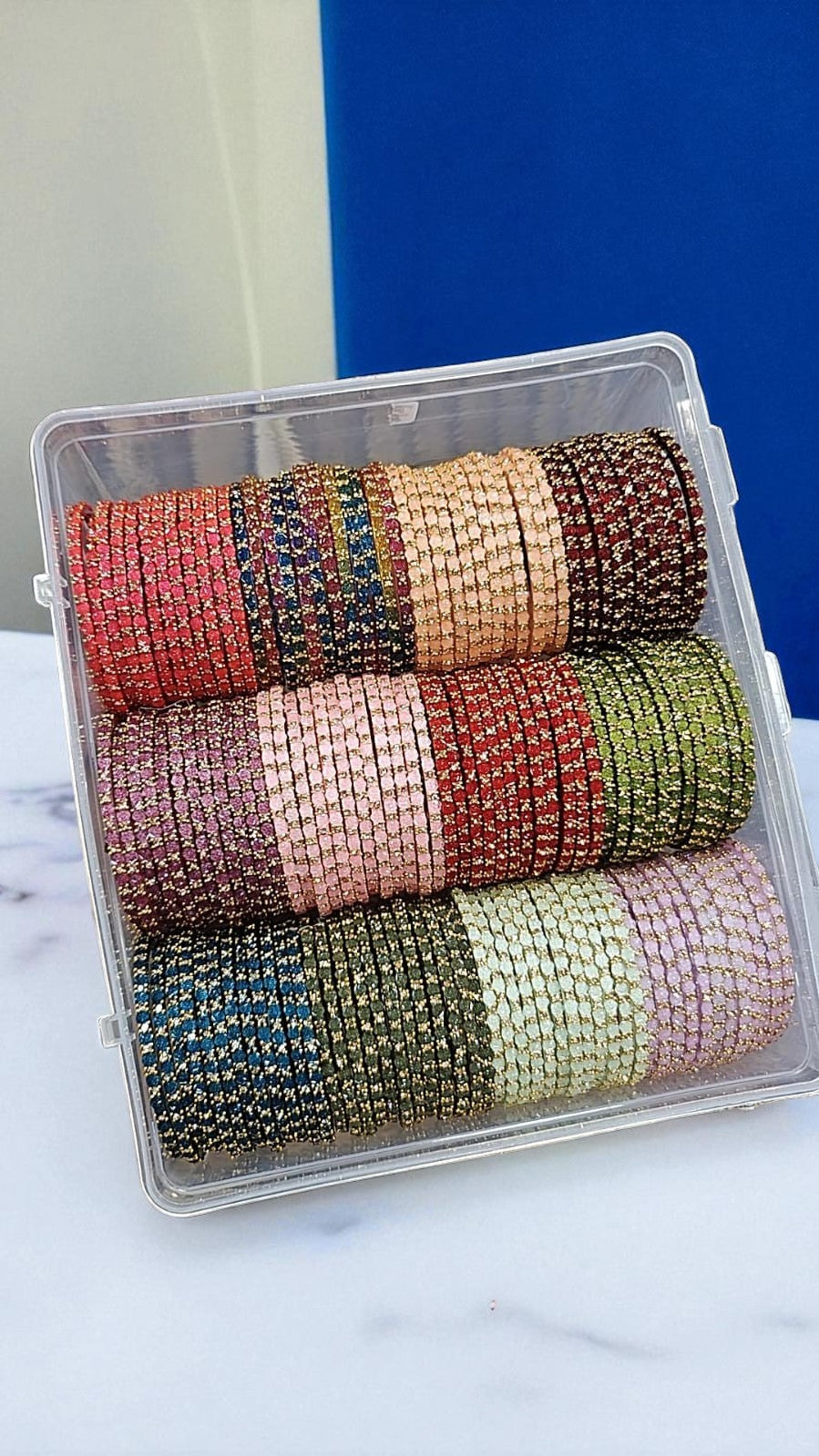 Flower Glass Bangles Combo Box Traditional Handmade Bangle 12 COLOURS