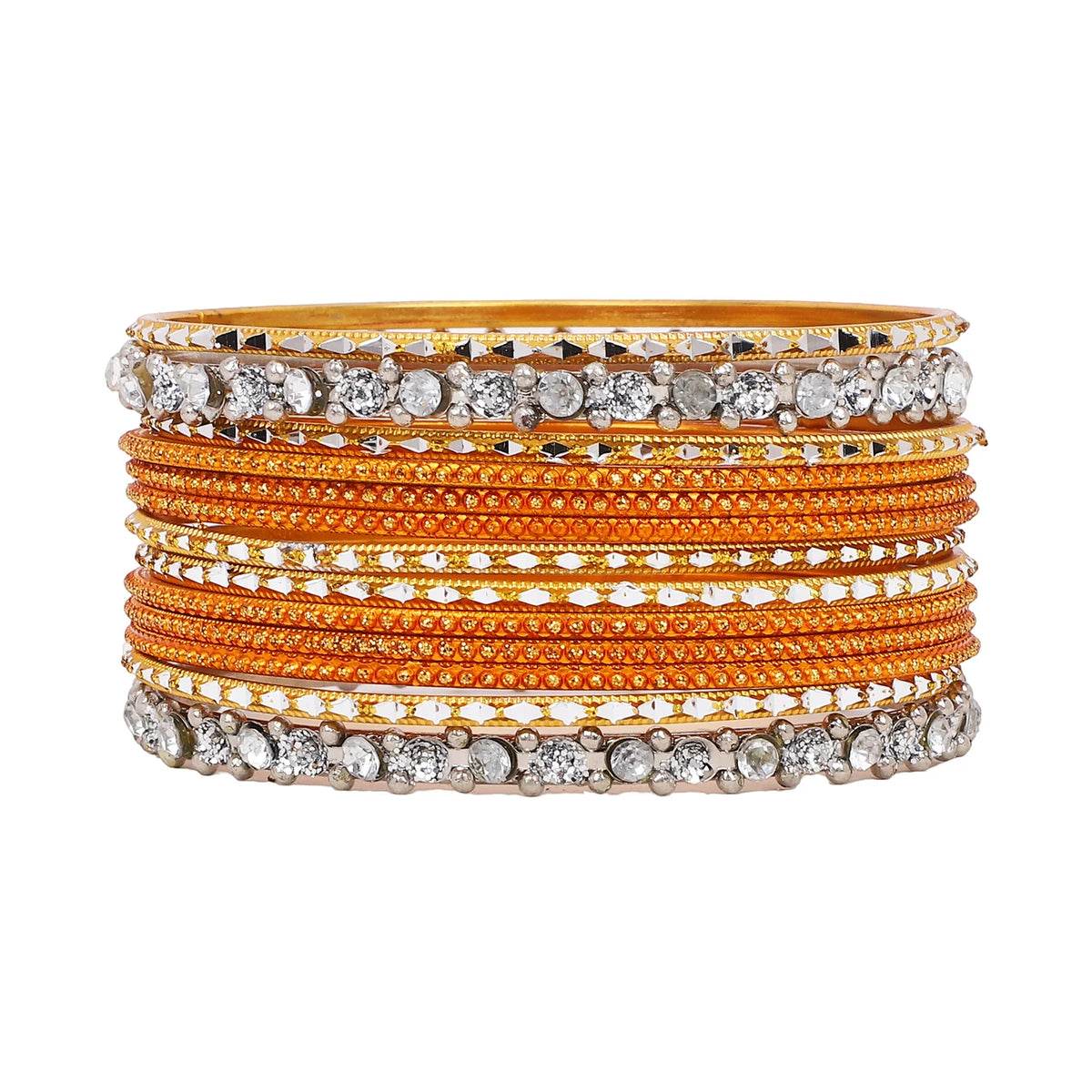 Modern Stone Tribal Bangle Stack | Boho-Chic Jewelry