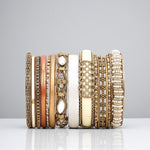 Modern Tribal Bangle Stack – Set of 14 | Boho Ethnic Jewelry