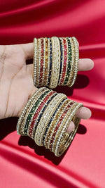 Trending Multi-Color Steel Metallic Bangles Set Modern & Stylish Daily Wear