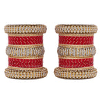 Traditional Bridal Bangle Set (Plus Size) | Golden Ethnic Wedding Jewelry