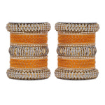 Traditional Bridal Bangle Set (Plus Size) | Golden Ethnic Wedding Jewelry