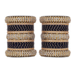 Traditional Bridal Bangle Set (Plus Size) | Golden Ethnic Wedding Jewelry