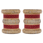 Traditional Bridal Bangle Set (Plus Size) | Golden Ethnic Wedding Jewelry