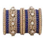 Luxurious Golden Dotted & Jaaliwork Bangle Set | Elegant Bridal & Festive Jewelry