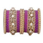 Luxurious Golden Dotted & Jaaliwork Bangle Set | Elegant Bridal & Festive Jewelry