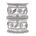 Silver Bridal Bangle Set | Elegant Wedding Jewelry for Brides