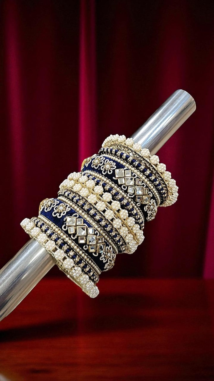 Touch of Royalty Velvet Bangles Set Elegant Bridal & Festive Wear