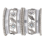 Silver Bridal Bangle Set | Elegant Wedding Jewelry for Brides