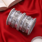 Silver Bridal Bangle Set | Elegant Wedding Jewelry for Brides