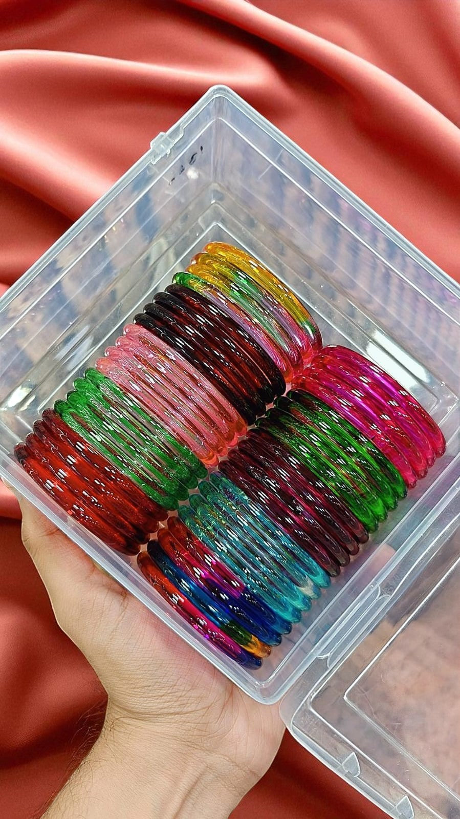 Premium Hard-Finish Glass 6Mm Bangles Durable, High-Quality Traditional Jewelry