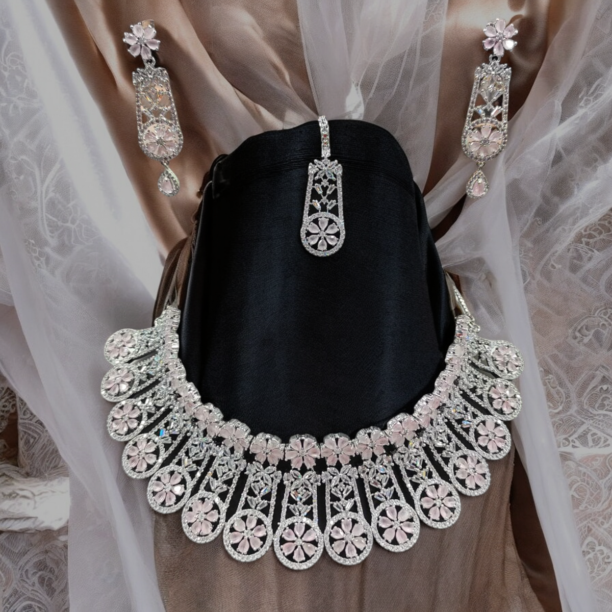 Kundan Indian Wedding Necklace Earrings Maangtika Set, Pearl Indian Necklace, Pearl Pakistani Earrings, Necklace Kundan Earring, Bridal pearl Jewelry