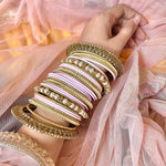 Traditional Bridal Bangle Set with Heavy Chakri Kada & Ghungroo Bangles – 33 Pieces Each Hand