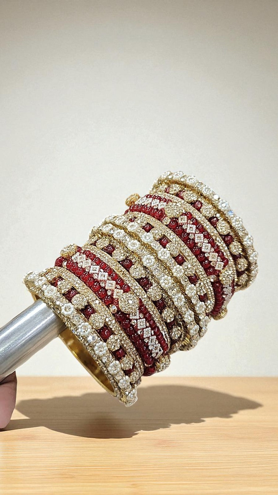 Shadow Gold Stone Bangles Set | Colorful Full Betki Bangles for Women | Traditional Indian Jewelry