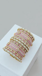 Shadow Gold Stone Bangles Set | Colorful Full Betki Bangles for Women | Traditional Indian Jewelry