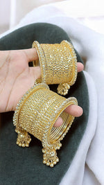 Radiant Golden Jhumki Necklace Set – Traditional Ethnic Elegance