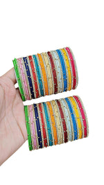Elegant Multi Thread Bangles Set – Perfect for Weddings & Festive Celebrations - Libasaa.com