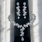 Exquisite Bollywood American Diamond Necklace Set, AD Bollywood necklace Earrings Set, CZ Earrings Set, Pakistani AD Jewelry, Indian AD Necklace