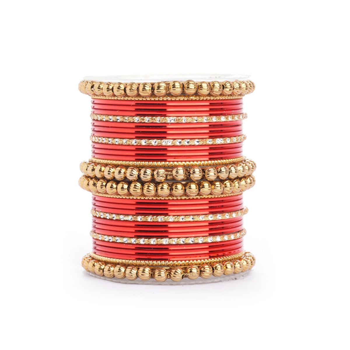 Traditional Indian Bangle Set with Antique Kadas – Elegant Bridal Jewelry for Women - Libasaa.com