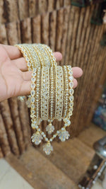 Premium AD Stone Jhumar Bangle Set – Perfect for Wedding Glamour 💍 - Libasaa.com