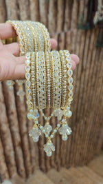 Premium AD Stone Jhumar Bangle Set – Perfect for Wedding Glamour 💍 - Libasaa.com