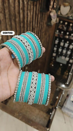 Elegant Moti Silver Stone Diamond Bangles – Timeless Grace for Every Occasion