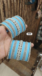 Elegant Moti Silver Stone Diamond Bangles – Timeless Grace for Every Occasion