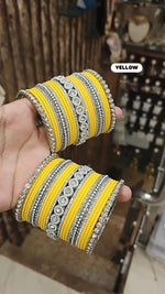 Elegant Moti Silver Stone Diamond Bangles – Timeless Grace for Every Occasion