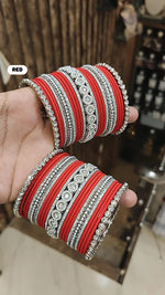 Elegant Moti Silver Stone Diamond Bangles – Timeless Grace for Every Occasion