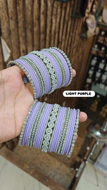 Elegant Moti Silver Stone Diamond Bangles – Timeless Grace for Every Occasion - Libasaa.com