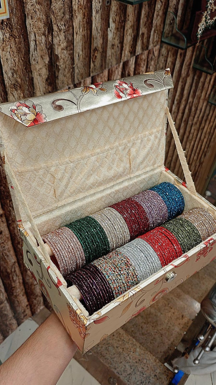 Rain drop Bangles Indian Glass Stone Combo Box | Indian Jewelry | 12 Colours Combo Glass Bangles Set