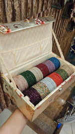 Indian Glass Stone Combo Box | Indian Jewellery | 12 Dozens 12 Colours Combo Glass Bangles Set | Premium Indian Bangles Set for Weddings & Daily Wear