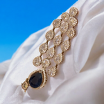 Actress Inspired CZ Layered Necklace Set, Indian AD Necklace, Bollywdood Actress AD Jewellery Set, Pakistani CZ Necklace, Pakistani AD Earrings Set