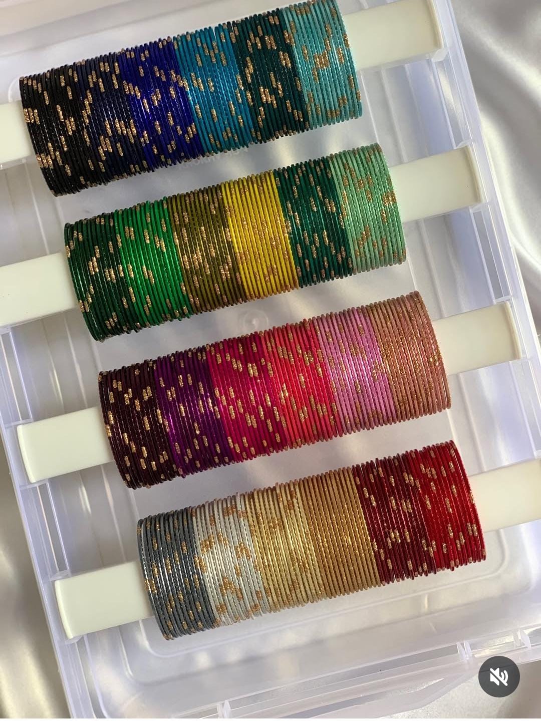 Indian Premium Multi-Color Shimmer Aluminum Bangles Set | Indian Jewellery | 4 Roll Bangle Set | Elegant Indian Bangles Set for Women