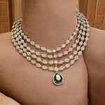 Actress Inspired CZ Layered Necklace Set, Indian AD Necklace, Bollywdood Actress AD Jewellery Set, Pakistani CZ Necklace, Pakistani AD Earrings Set