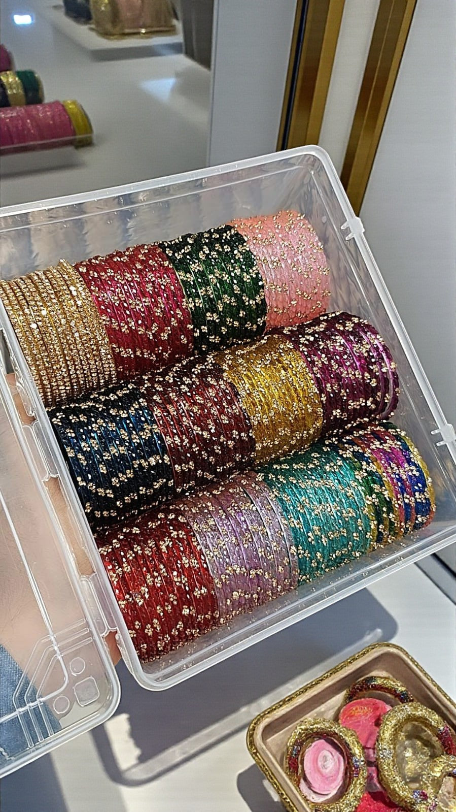 Indian Bangles Set Glass Combo Box (12 Colours) Traditional Bangle Bunch | Libasaa