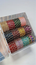 Indian Bangles Set Glass Combo Box (12 Colours) Traditional Bangle Bunch | Libasaa
