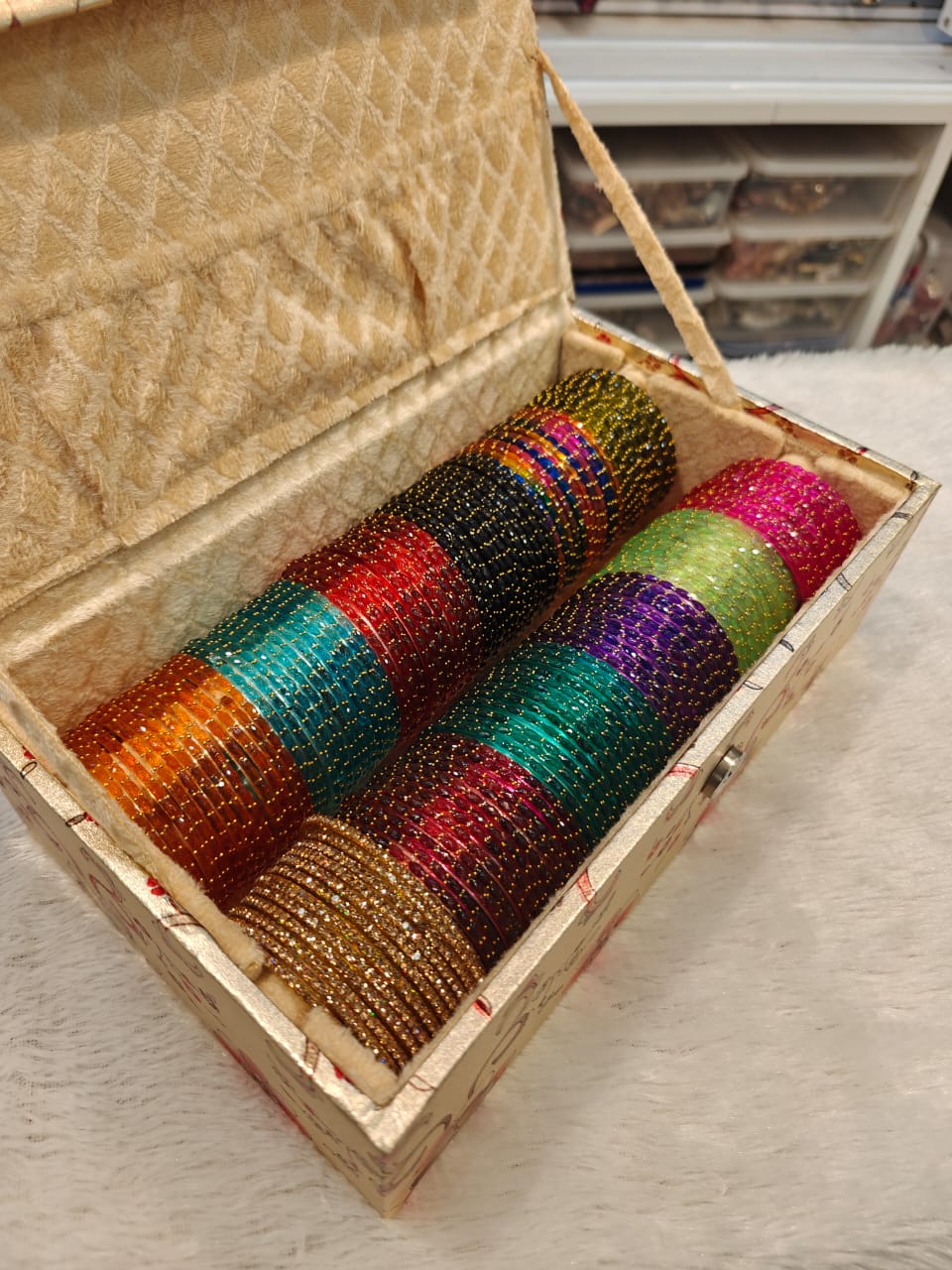 Rain Drop Bangles Glass Set 12 Colours | Indian Bangles Bangle Bunch Set | Indian Jewelry