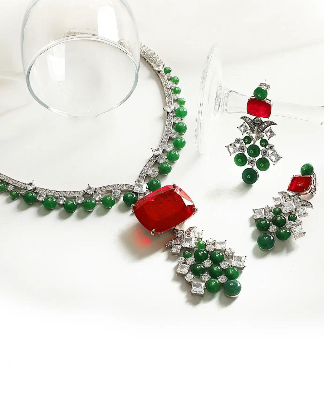 Indian Celebrity Polki Statement Necklace Earrings Set, Statement Polki Necklace, Statement Polki Earrings Set, Indian Celeb Polki Jewelry Set, Polki Jewellery Set, Pakistani Polki Jewellery Set, Bollywood Polki Necklace Set