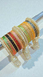 Multi Jhumri Glass Bangles Set with Kalira Jhumar | Bridal Bangle Set | Indian Bangles Set | Indian Jewellery