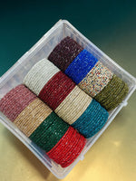 Glass Stones Bangles – 12 Colour Box | Premium Indian Bangle Bunch Set | Wholesale Jewellery Collection