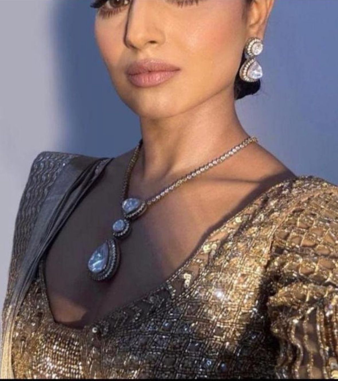 Indian Bridal Teardrop Polki Statement Necklace Set, Kundan Necklace Set, Statement Polki Set, Bollywood Inspired Kundan Necklace Set