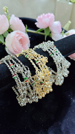 Kashmiri Ghungroo Bangles Set (3 Colors Combo – Silver, Black & Golden) | Premium Glass Bangles | Traditional Indian Ethnic Jewellery Gift Box