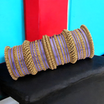 Gold Plated Festive Celebrity Inspired Bangles Chura Set, Gold Plated Bangles Set, Indian Chura Set